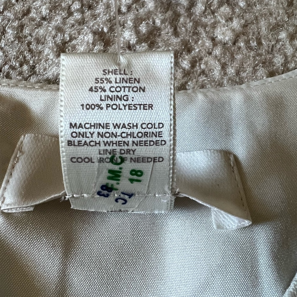 NWT Ann Taylor LOFT Beige & Black Floral Linen Blend Sleeveless Dress Size 10 - Picture 7 of 11